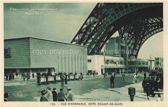 74020347 Exposition Internationale Paris 1937 Ensemble Cote Champ de Mars France