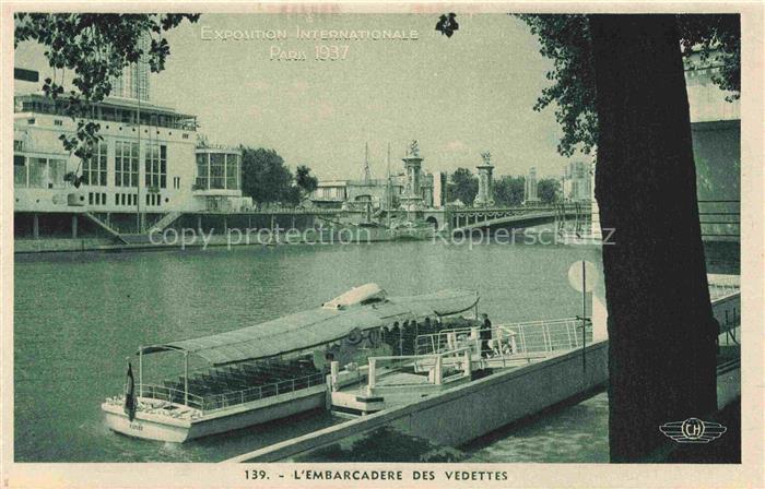 74020349 Exposition Internationale Paris 1937 Embarcadere des Vedettes France