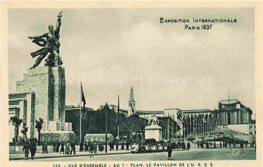 74020357 Exposition Internationale Paris 1937 Plan Pavillon de L'U.R.S.S France