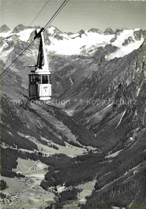 74020938 Seilbahn Cable-Car Telepherique Gotschngrat Parsen Gletscher