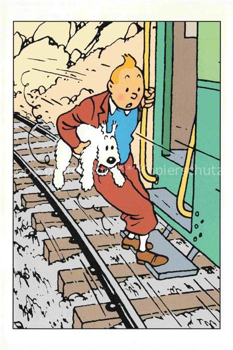 74021857 Comic Bande Dessinee BD Fumetto-- Tintin Hund Schienen