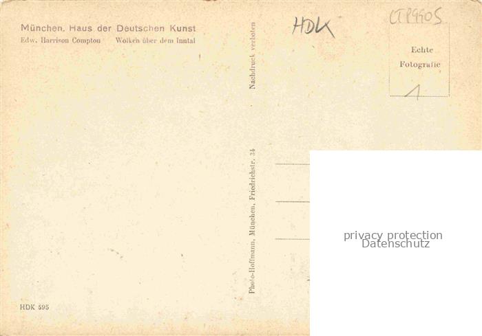 74021865 HDK Haus der Deutschen Kunst Verlag HDK Nr. 595 Muenchen Harrison Compt