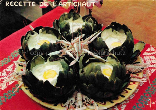 74021872 Rezept Recette-- L'artichaut fruits de mer