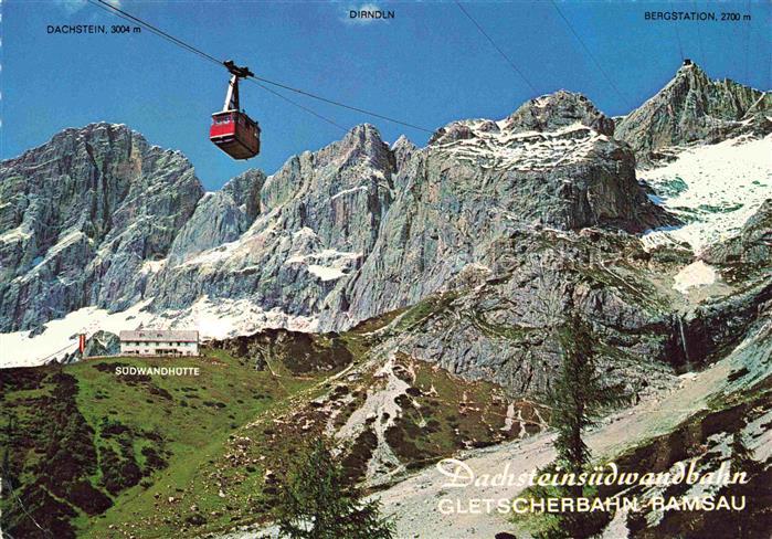 74021957 Seilbahn Cable-Car Telepherique Gletscherbahn Ramsau Bergstation Hunker