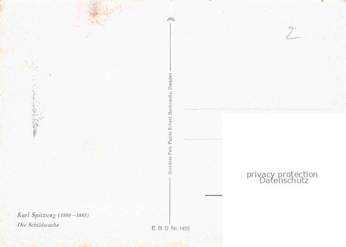 74022511 Spitzweg Carl Kuenstlerkarte Schildwache