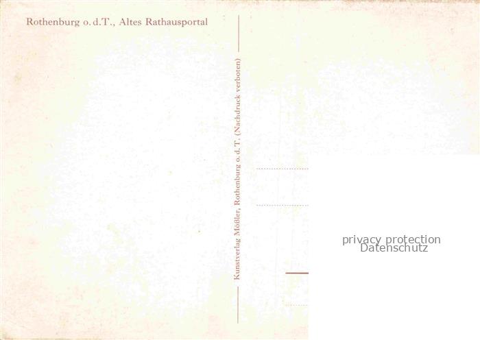 74022522 Moessler Ludwig Moessler Ludwig Rothenburg Altes Rathausportal