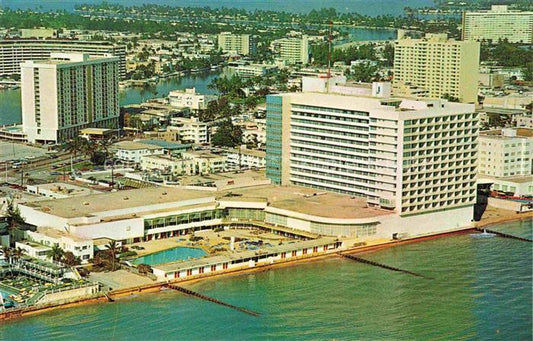 74024226 Miami Beach Deauville Hotel on Collins Avenue Atlantic Ocean aerial vie