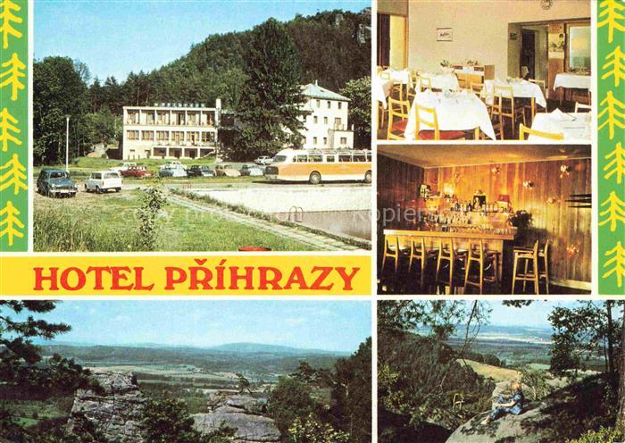 74025039 Zdar u Mnichova Hradiste CZ Hotel Prihrazy Restaurant Felsen Landschaft