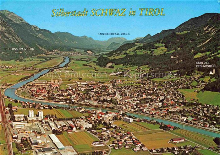 74025855 Schwaz Tirol AT Panorama Erholungsort im Unterinntal Schloss Freundsber