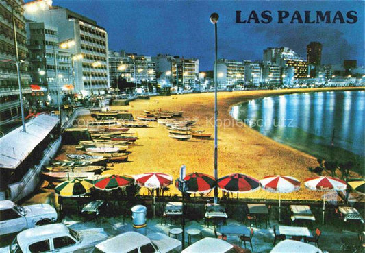 74025902 Las Palmas Gran Canaria ES Vista nocturna de la playa de las Canteras