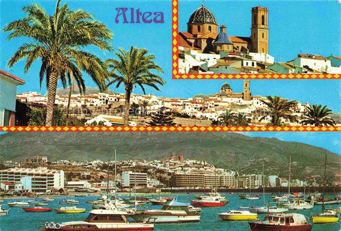 74026196 Altea Costa Blanca ES Ansicht mit Kirche Hafen