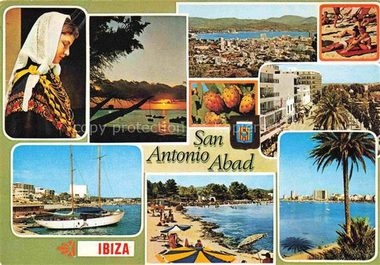 74026782 San Antonio Abad Ibiza ES Teilansichten Strand Segelyacht