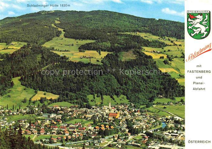 74028125 Schladming Obersteiermark AT Panorama mit Fastenberg und Planai-Abfahrt