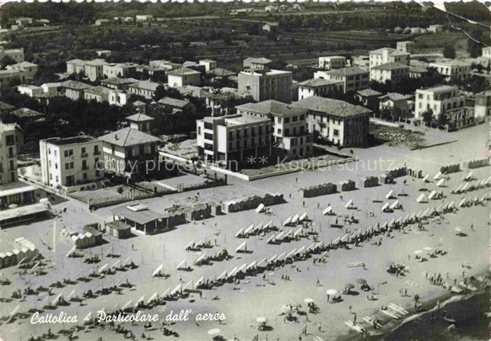 74028379 CATTOLICA  Provincia Rimini IT Particolare dall aereo Spiaggia Alberghi