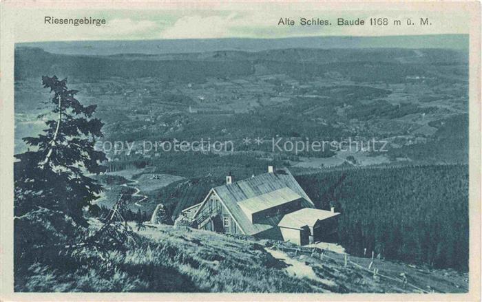 74029860 Schreiberhau Szklarska Poreba Riesengebirge PL Panorama Alte Schlesisch