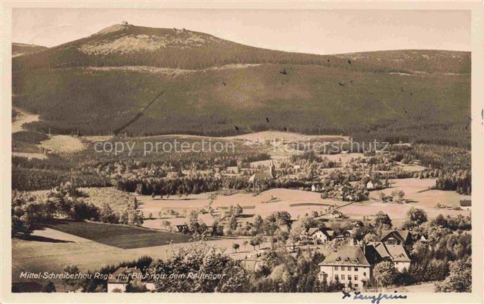 74029935 Schreiberhau Szklarska Poreba Riesengebirge PL Panorama Mittel-Schreibe