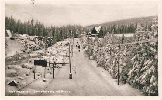 74029945 Schreiberhau Szklarska Poreba Riesengebirge PL Zackelfallberg mit Baude