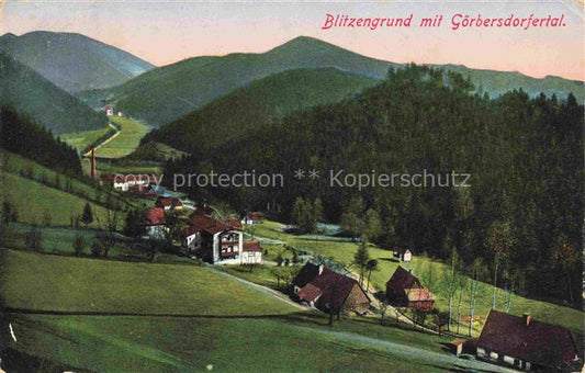 74029957 Blitzengrund Goerbersdorfertal Riesengebirge PL Panorama Blick ins Goer