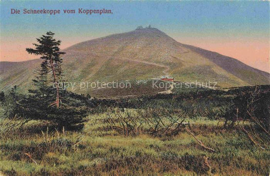 74029958 Schneekoppe Snezka CZ Landschaftspanorama Blick vom Koppenplan