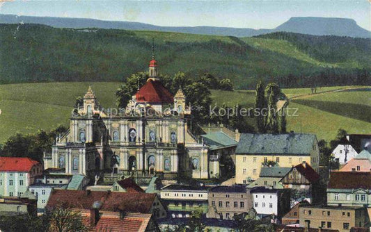 74029965 Albendorf Wambierzyce Riesengebirge PL Gnadenkirche Blick nach der Heus