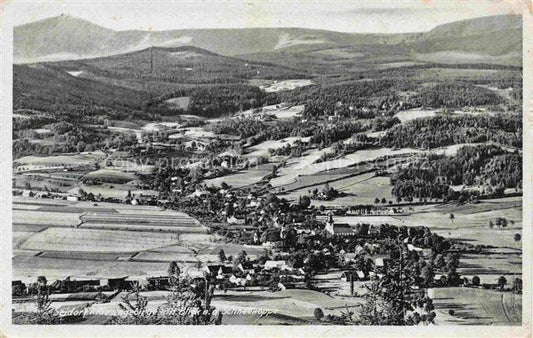 74030498 Seidorf Sosnowka Riesengebirge PL Panorama Blick nach der Schneekoppe