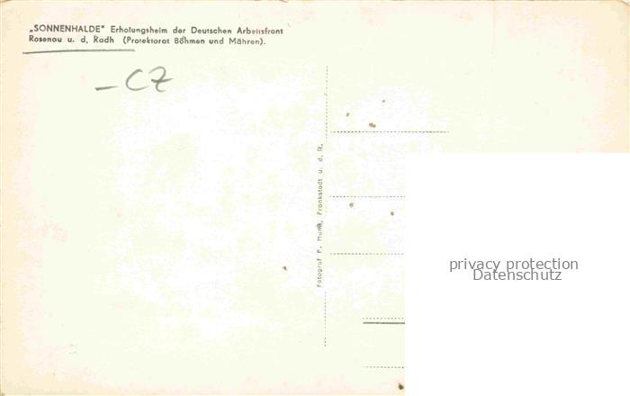 74030324 Rosenau Radhost Roznov pod Radhostem CZ Sonnenhalde Erholungsheim der D