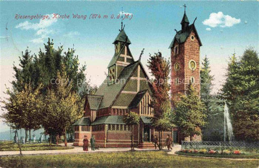 74030334 Wang  Kirche Wang Brueckenberg Karpacz Gorny PL Kirche Wang im Riesenge