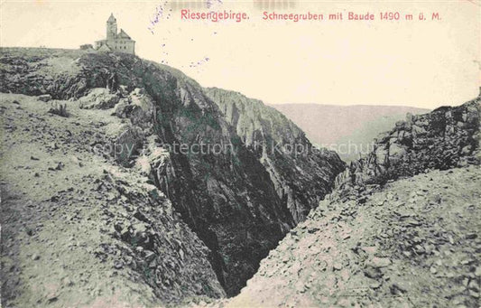 74030345 Karpacz Krummhuebel Riesengebirge PL Schneegruben mit Baude