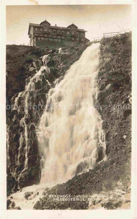 74030351 Schreiberhau Szklarska Poreba Riesengebirge PL Elbefall Wasserfall Berg