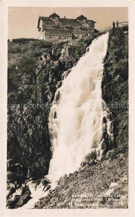 74030353 Spindleruv Mlyn Spindelmuehle Riesengebirge CZ Elbefall Wasserfall Berg