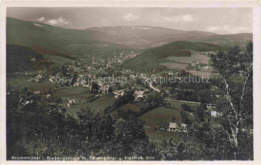 74031326 Krummhuebel Karpacz Riesengebirge PL Panorama mit Teichraender und Prin