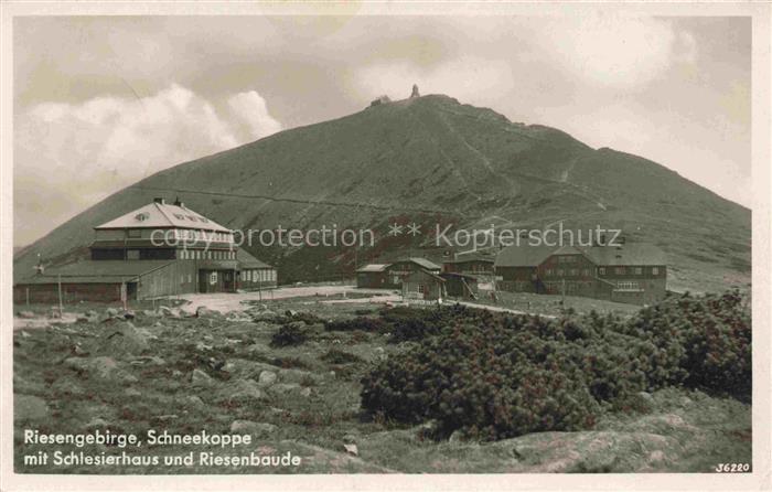 74031348 Krummhuebel Karpacz Riesengebirge PL Schneekoppe mit Schlesierhaus und