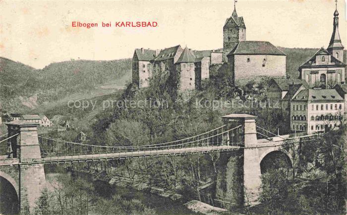 74032304 Elbogen Loket Czechia Burg Elbogen Bruecke ueber die Eder