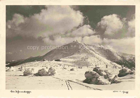 74031568 Karpacz Krummhuebel Riesengebirge PL Winterpanorama Blick zur Schneekop