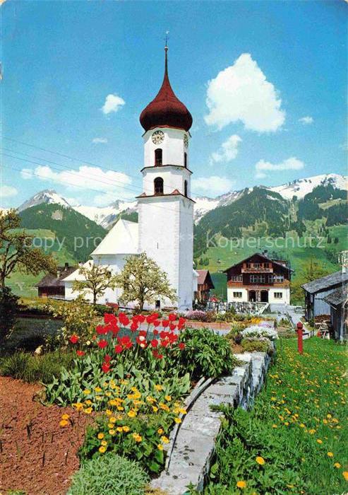 74032377 Raggal Vorarlberg AT Ansicht mit Kirche Grosses Walsertal