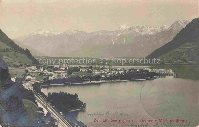 74032862 Zell See AT Panorama Blick gegen das Steinerne Meer