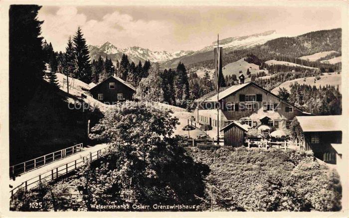 74033517 Riezlern Kleinwalsertal Vorarlberg Walserschanz oesterreichische Grenzw