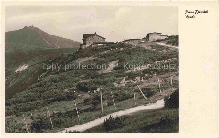 74033533 Karpacz Krummhuebel Riesengebirge PL Prinz-Heinrich-Baude mit Blick auf