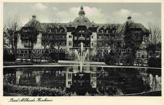 74032983 Bad Altheide Polanica-Zdroj PL Kurhaus Springbrunnen Wasserspiegelung