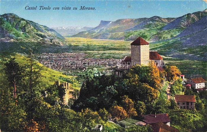 74033010 Meran MERANO IT Panorama Castel Tirolo