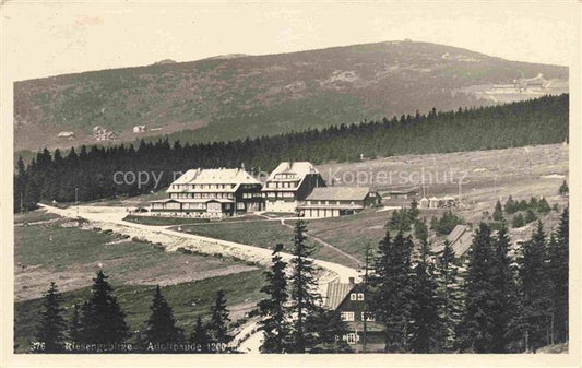 74033571 Spindleruv Mlyn Spindelmuehle Riesengebirge CZ Panorama Blick gegen Ado