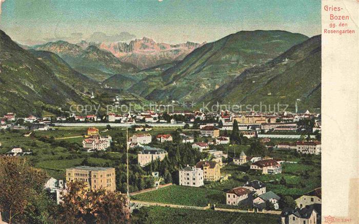 74033233 Bozen BOLZANO Suedtirol IT Panorama Blick gegen den Rosengarten Dolomit