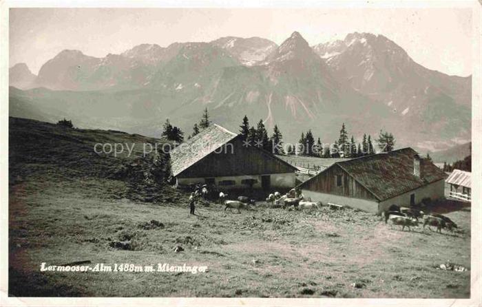 74033262 Lermoos Tirol AT Lermooser Alm Blick gegen Mieminger Kette