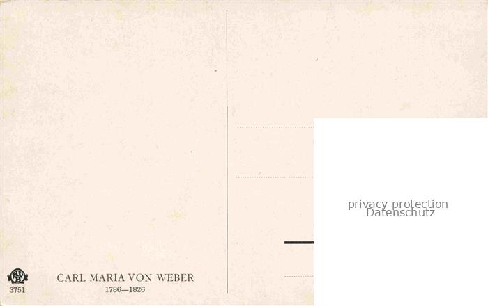 74027724 Weber Carl Maria von Komponist Composer Compositeur Compositor Composit