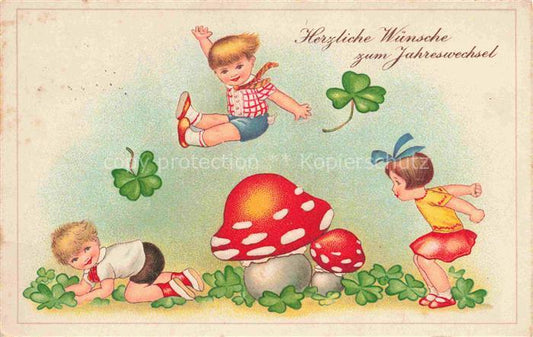 74027756 Pilze Champignons Mushrooms Setas Jahreswechsel Neujahr Kinder