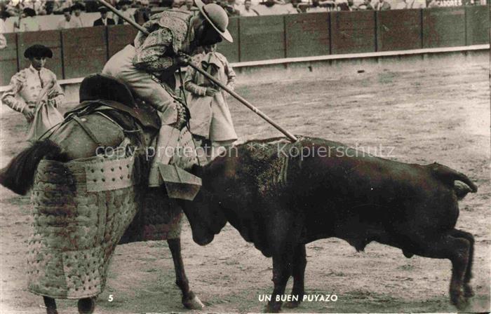 74028180 Stierkampf Corrida de Toros Bullfight-- Un Buen Puyazo