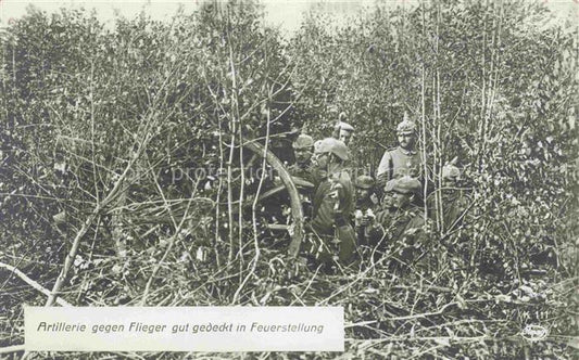 74028833 Foto Amag Nr. K 111 Artillerie Flieger Feuerstellung Soldaten