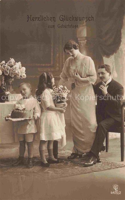 74029535 Foto GLCo Nr. 4475/2 Glueckwunsch Geburtstag Kinder Frau Mann