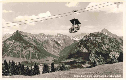 74030014 Sessellift Chairlift Telesiege Schoenblick Obersdorf