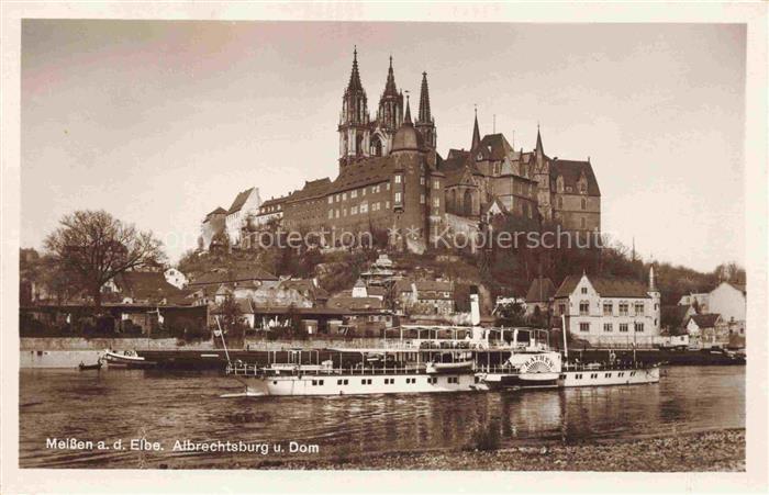 74030054 Dampfer Seitenrad Meissen a.d. Elbe Albrechtsburgh u. Dom